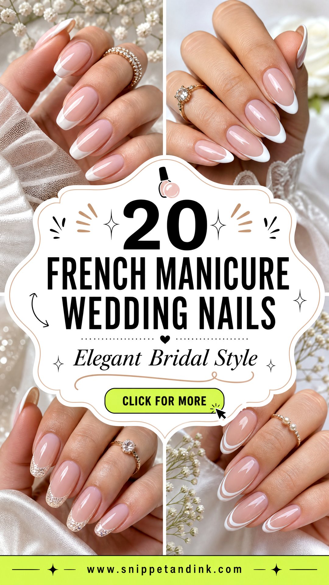 20 French Manicure Wedding Nails for Elegant Bridal Style - 20 French Manicure Wedding Nails for Elegant Bridal Style