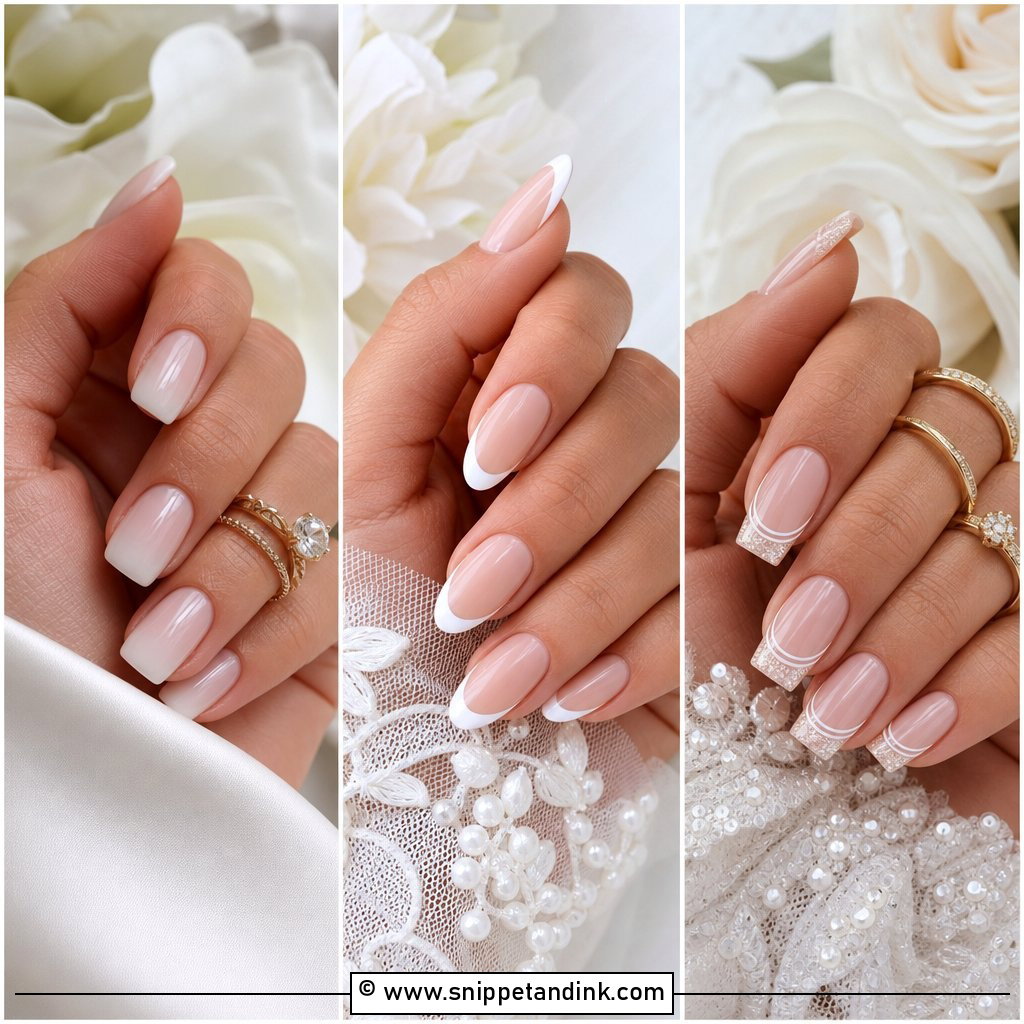 20 French Manicure Wedding Nails for Elegant Bridal Style