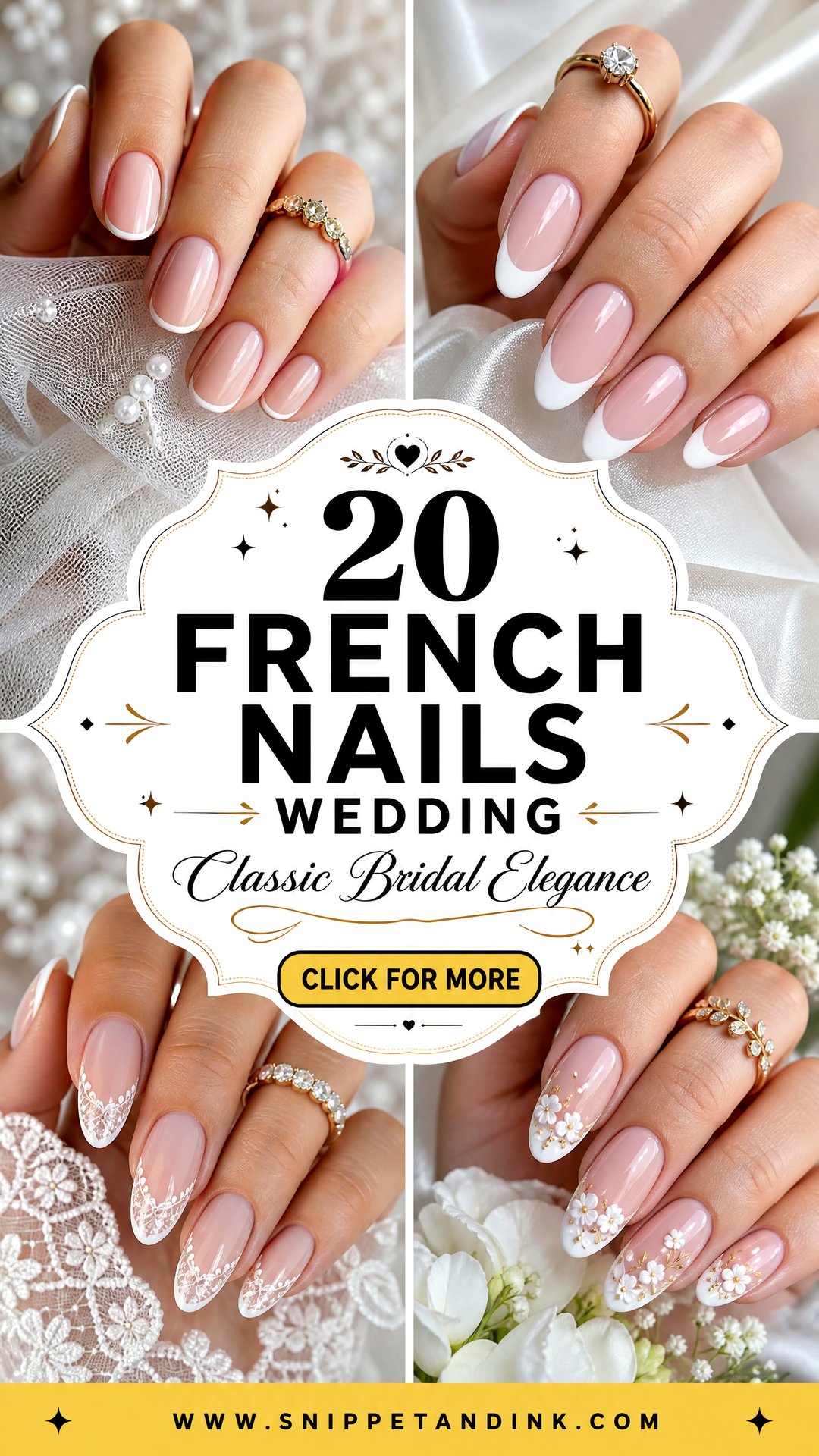 20 French Nails Wedding Brides Need for Classic Elegance - 20 French Nails Wedding Brides Need for Classic Elegance