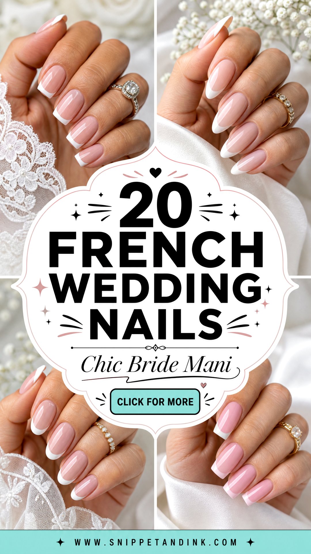 20 French Wedding Nails for Bride Chic Manicure Ideas - 20 French Wedding Nails for Bride: Chic Manicure Ideas