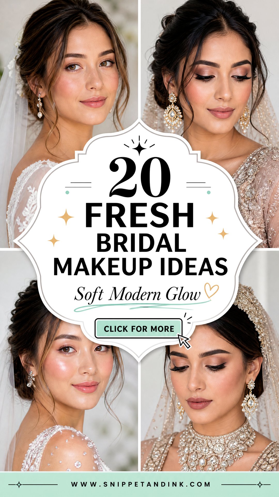 20 Fresh Bridal Makeup Ideas for a Soft Modern Glow - 20 Fresh Bridal Makeup Ideas for a Soft, Modern Glow