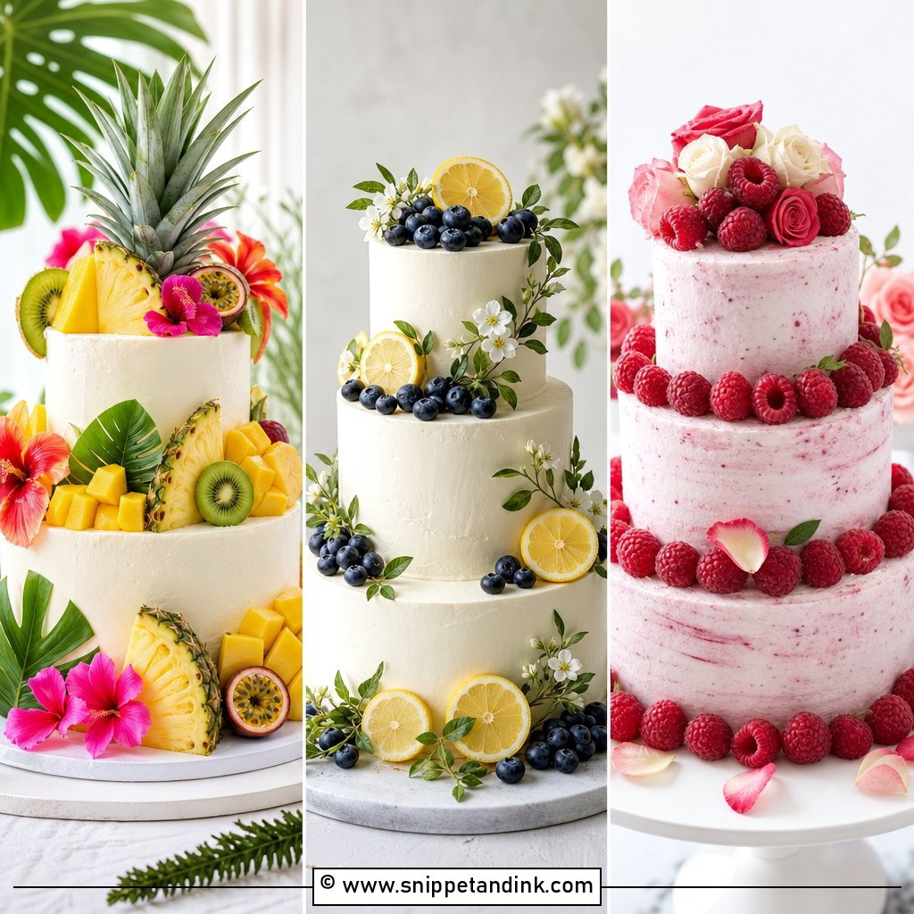 20 Fresh Fruit Wedding Cake Ideas for Sweet Summer Style