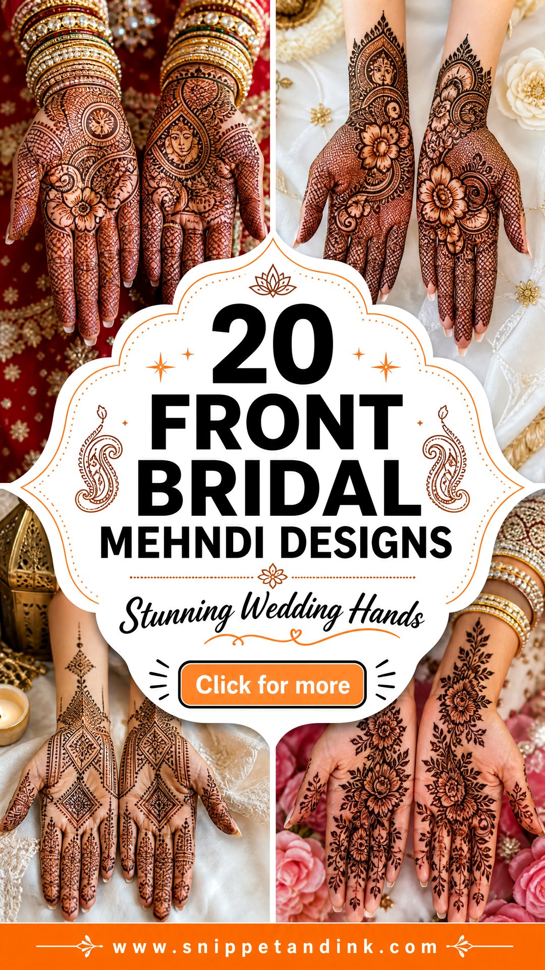 20 Front Bridal Mehndi Designs for Stunning Wedding Hands - 20 Front Bridal Mehndi Designs for Stunning Wedding Hands