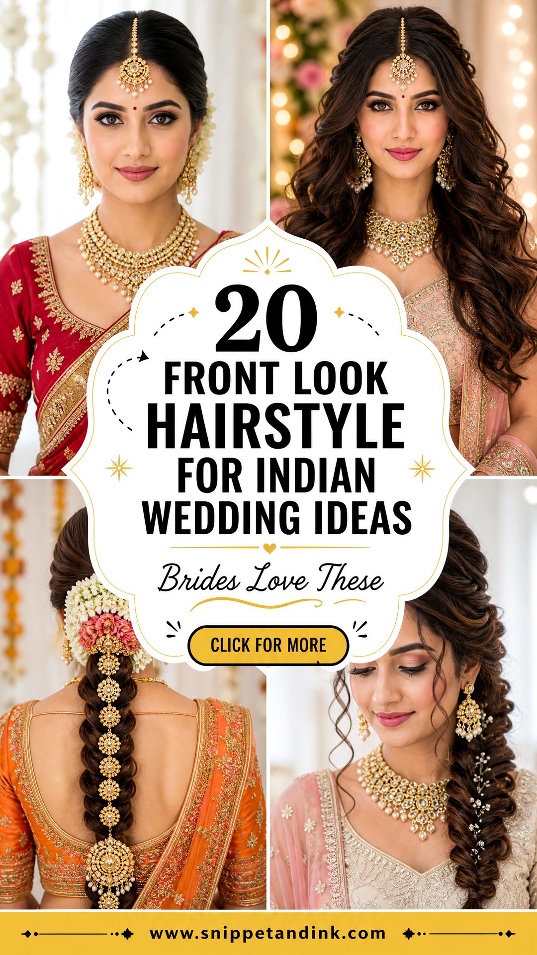 20 Front Look Hairstyle for Indian Wedding Ideas Brides Love - 20 Front Look Hairstyle for Indian Wedding Ideas Brides Love