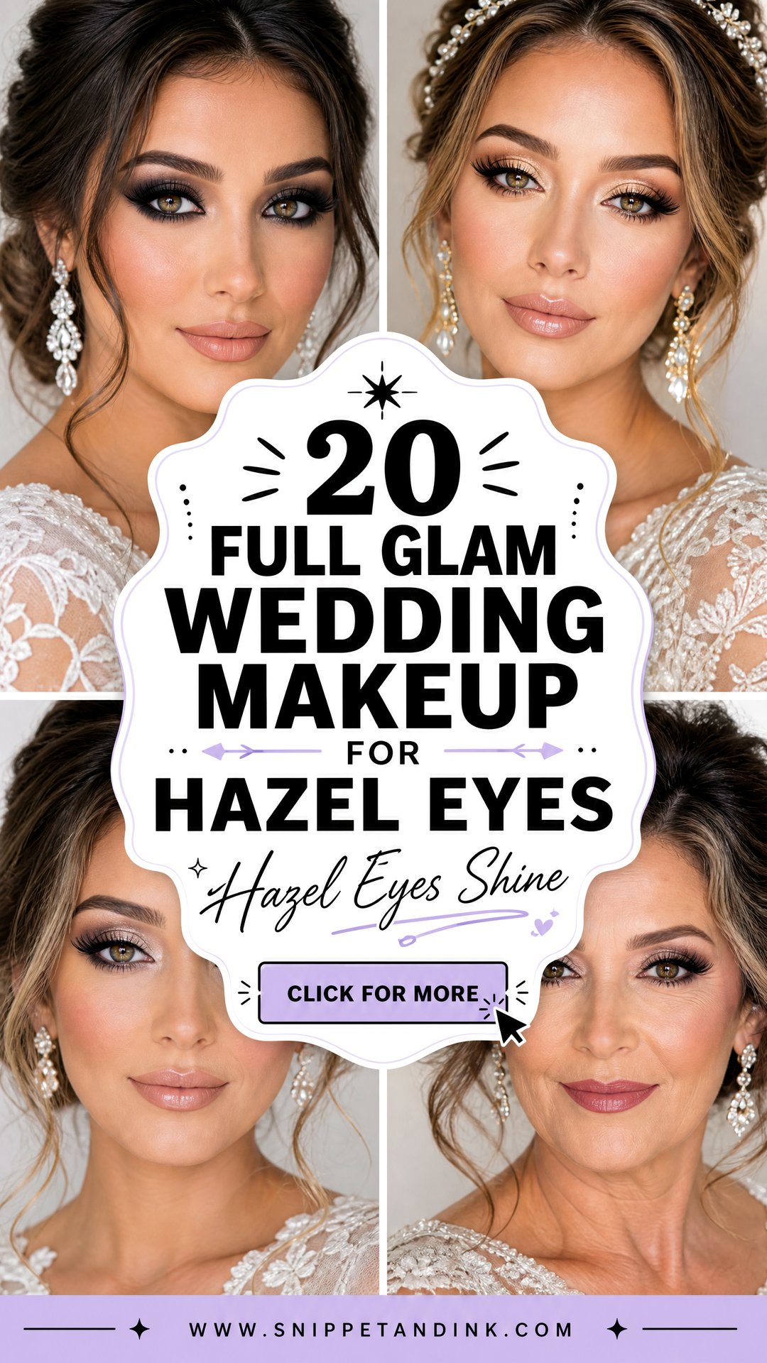 20 Full Glam Wedding Makeup for Hazel Eyes to Shine - 20 Full Glam Wedding Makeup for Hazel Eyes to Shine