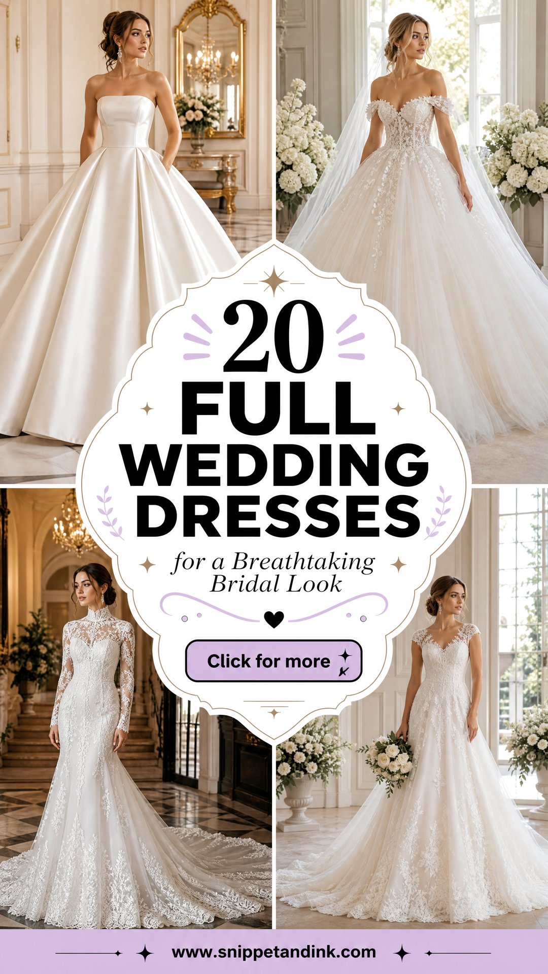 20 Full Wedding Dresses for a Breathtaking Bridal Look - 20 Full Wedding Dresses for a Breathtaking Bridal Look