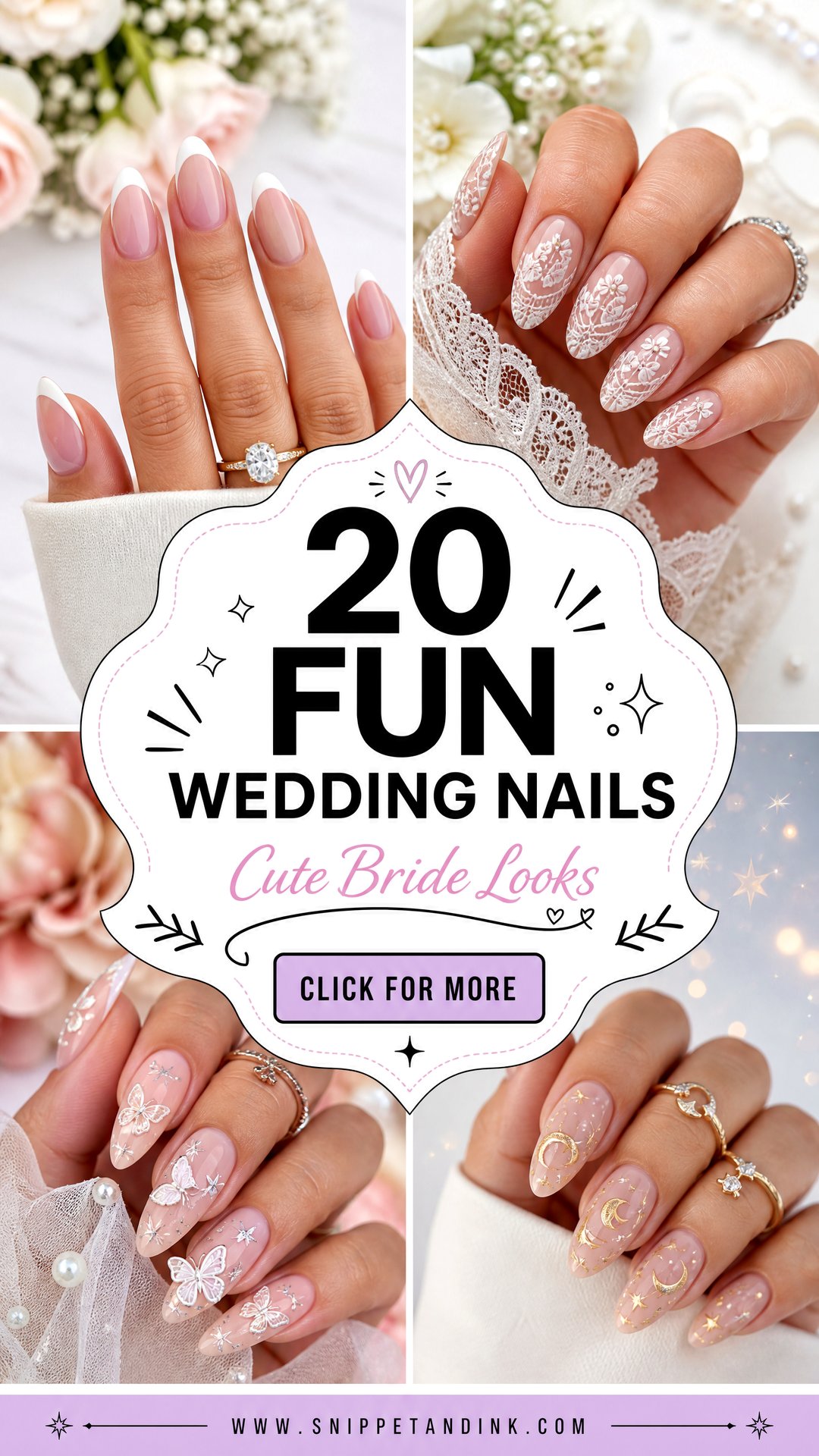 20 Fun Wedding Nails for Bride Cute Looks to Try - 20 Fun Wedding Nails for Bride: Cute Looks to Try