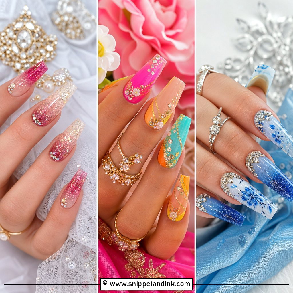 20 Funky Bridal Nails for Creative Brides With Style