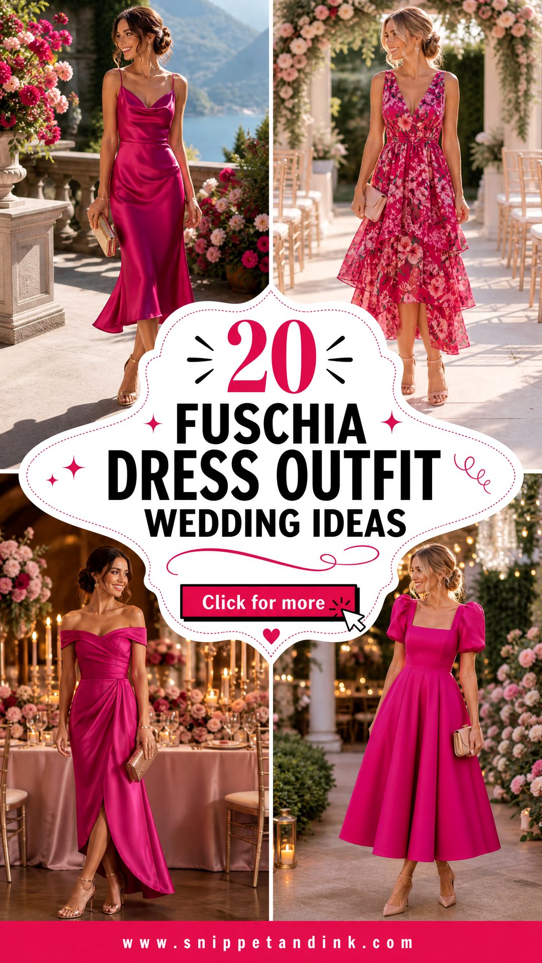 20 Fuschia Dress Outfit Wedding Ideas for Vibrant Style - 20 Fuschia Dress Outfit Wedding Ideas for Vibrant Style