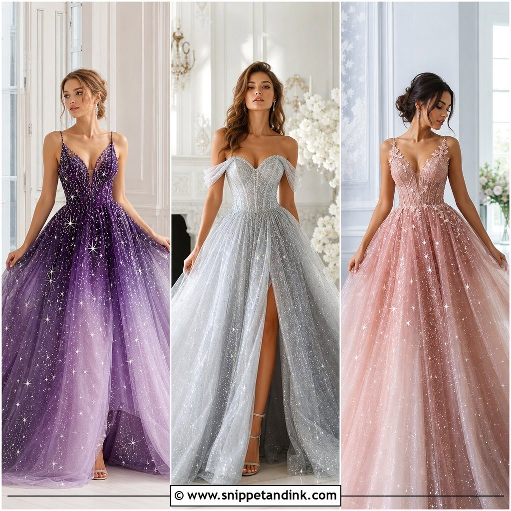 20 Galaxy Wedding Dress Ideas for a Celestial Bridal Look