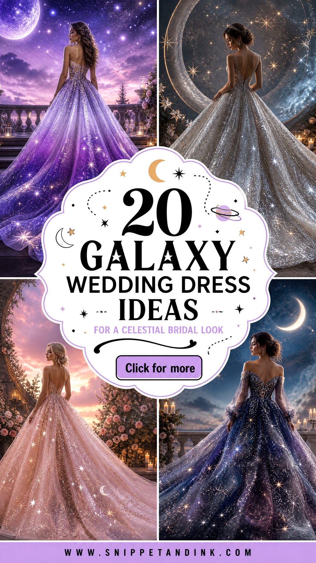 20 Galaxy Wedding Dress Ideas for a Celestial Bridal Look - 20 Galaxy Wedding Dress Ideas for a Celestial Bridal Look
