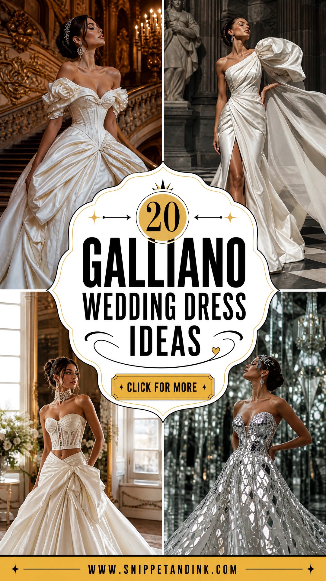 20 Galliano Wedding Dress Ideas for High-Fashion Brides - 20 Galliano Wedding Dress Ideas for High-Fashion Brides