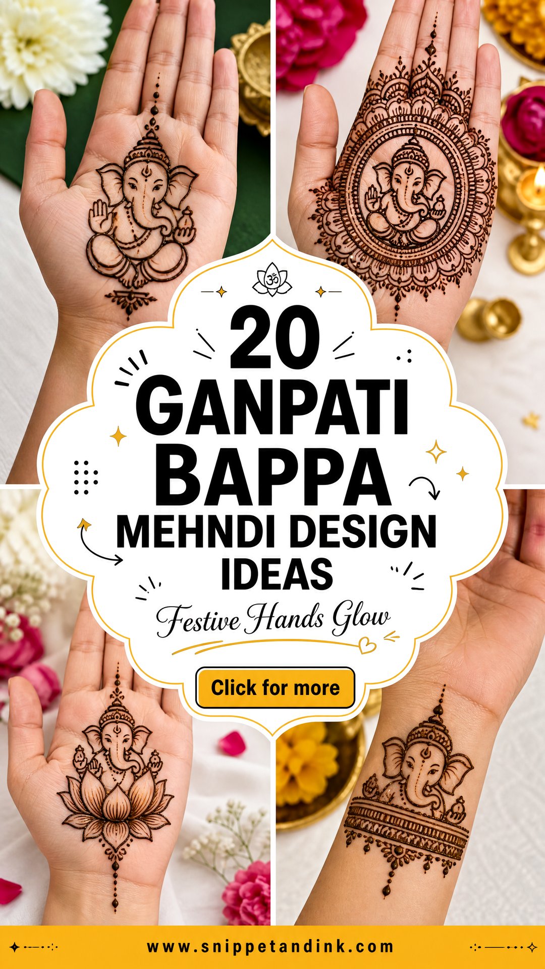 20 Ganpati Bappa Mehndi Design Ideas for Festive Hands - 20 Ganpati Bappa Mehndi Design Ideas for Festive Hands