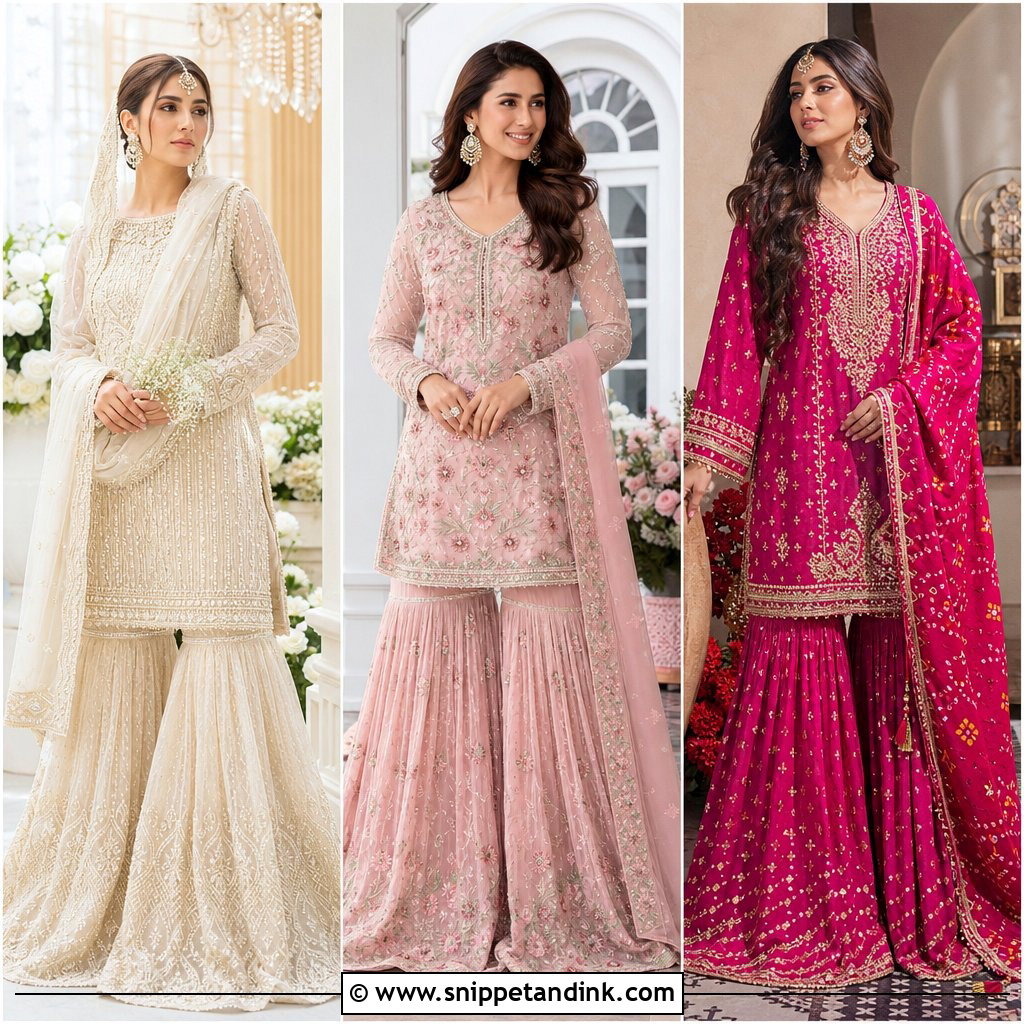 20 Garara Designs for Wedding Style With Traditional Charm
