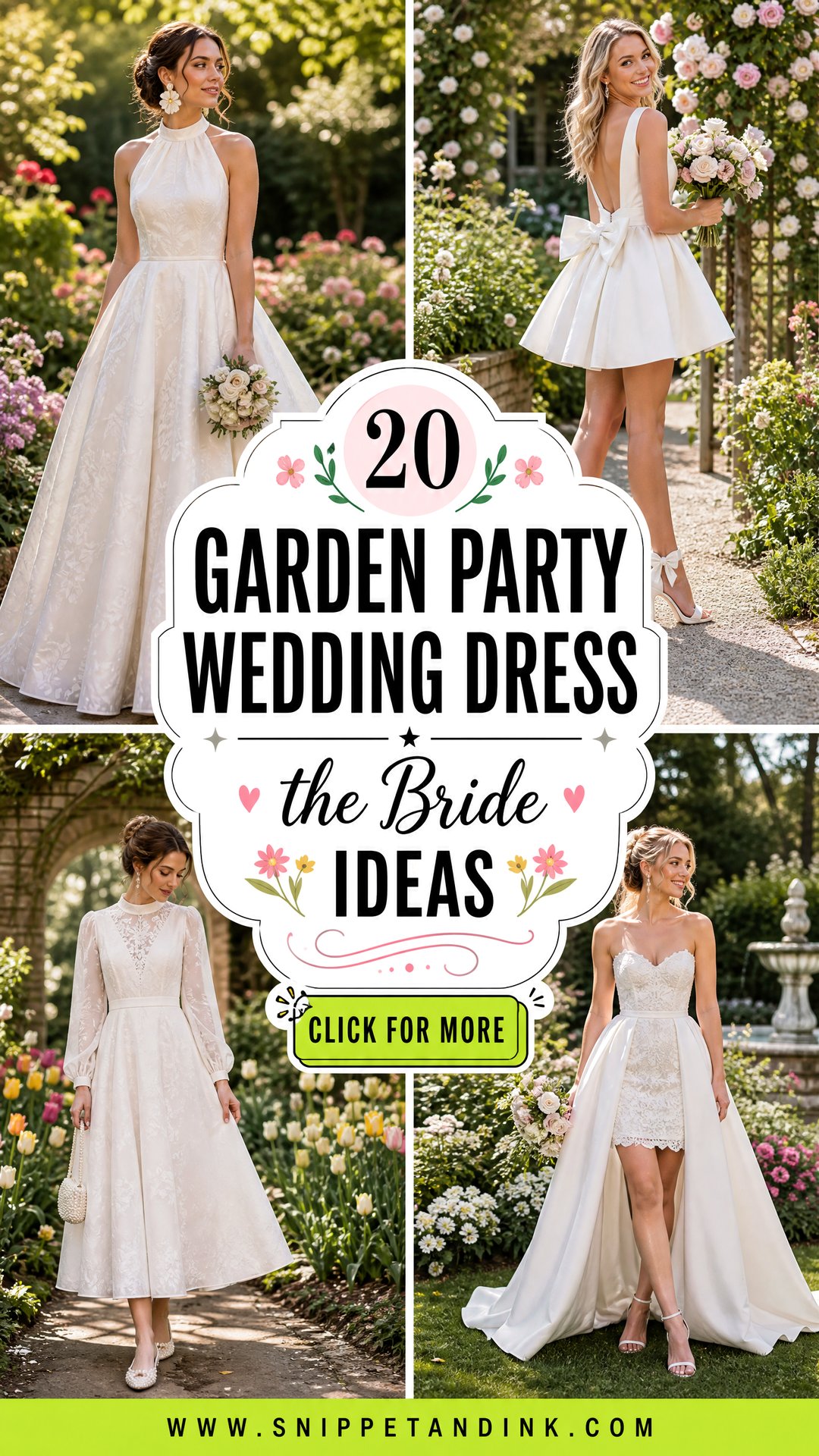 20 Garden Party Wedding Dress the Bride Ideas for Spring - 20 Garden Party Wedding Dress the Bride Ideas for Spring