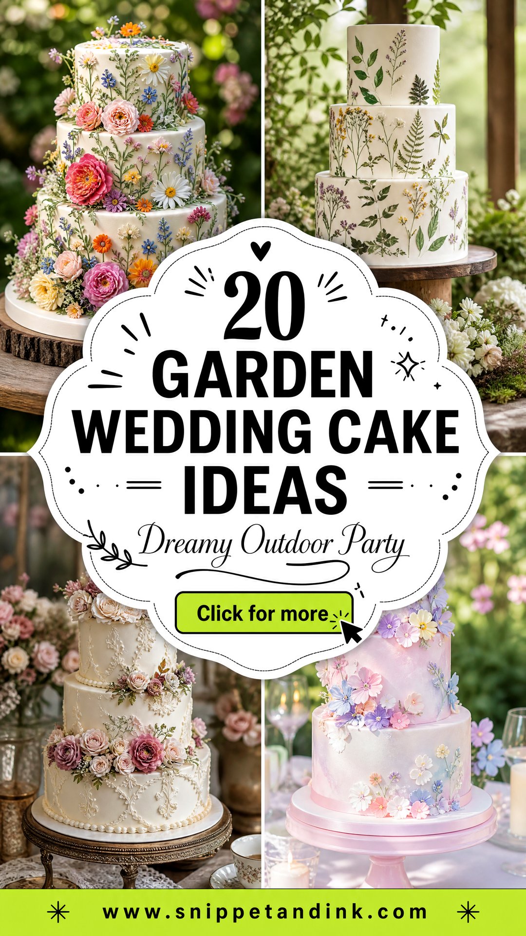 20 Garden Wedding Cake Ideas for a Dreamy Outdoor Party - 20 Garden Wedding Cake Ideas for a Dreamy Outdoor Party