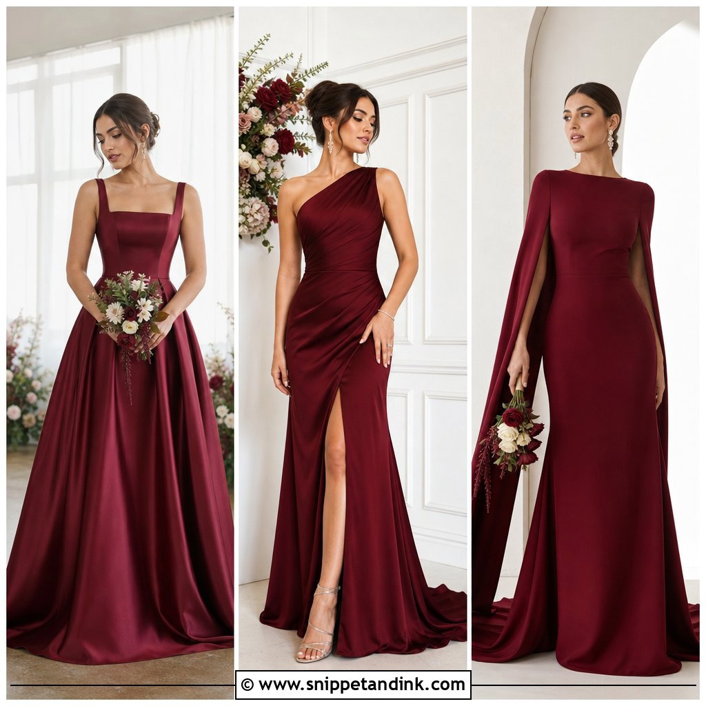 20 Garnet Wedding Dress Ideas for a Rich, Romantic Look