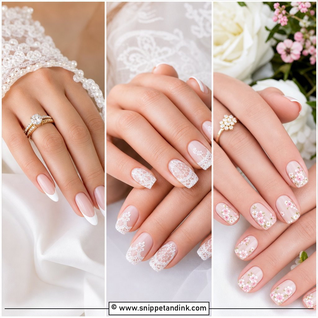 20 Gel Nails for the Bride Wedding Ideas With Chic Shine