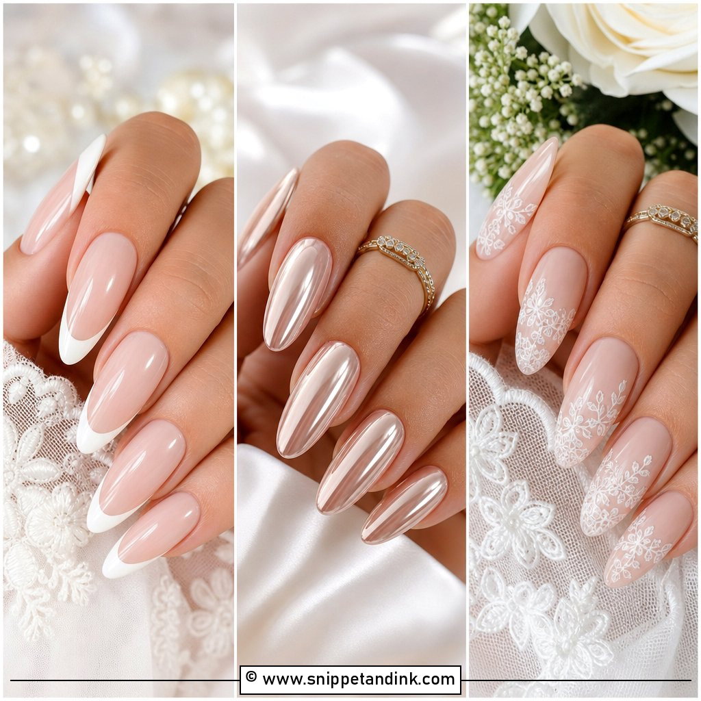 20 Gel Wedding Nails for Bride Ideas With Elegant Shine