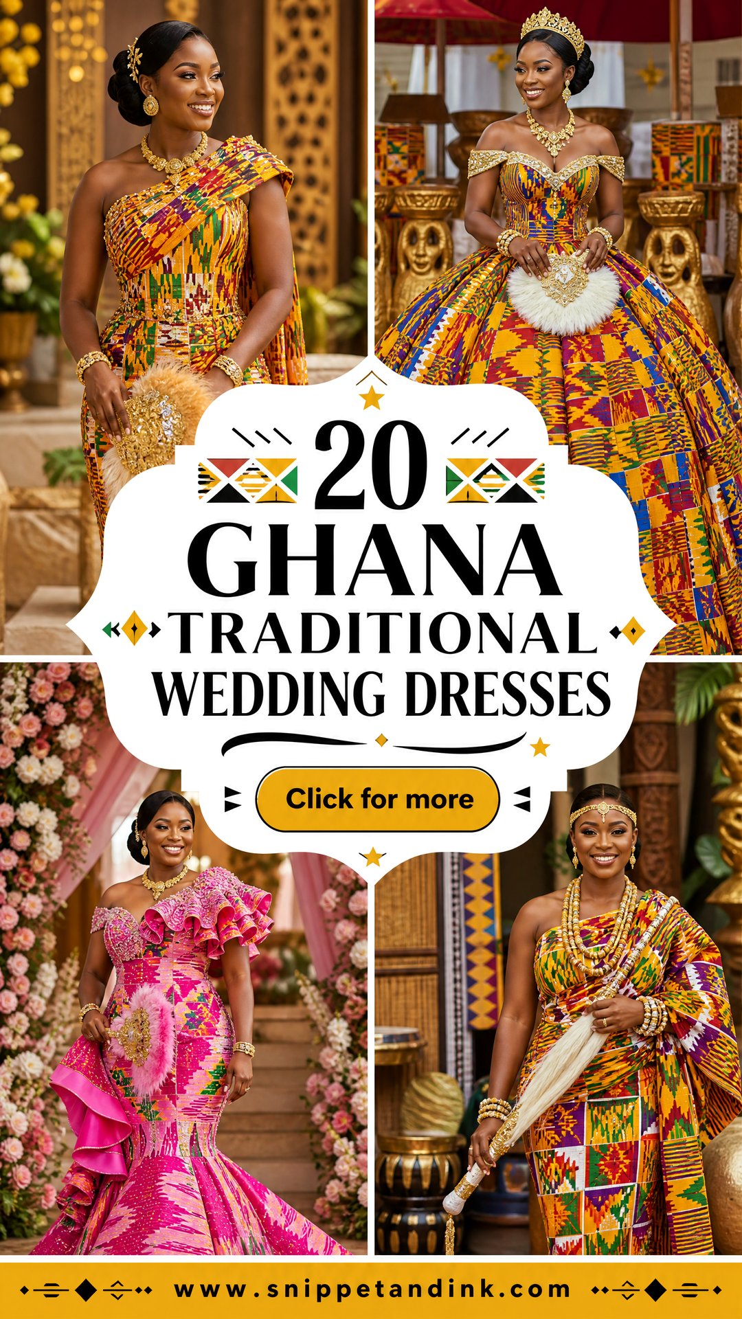 20 Ghana Traditional Wedding Dresses Rich in Bridal Style - 20 Ghana Traditional Wedding Dresses Rich in Bridal Style