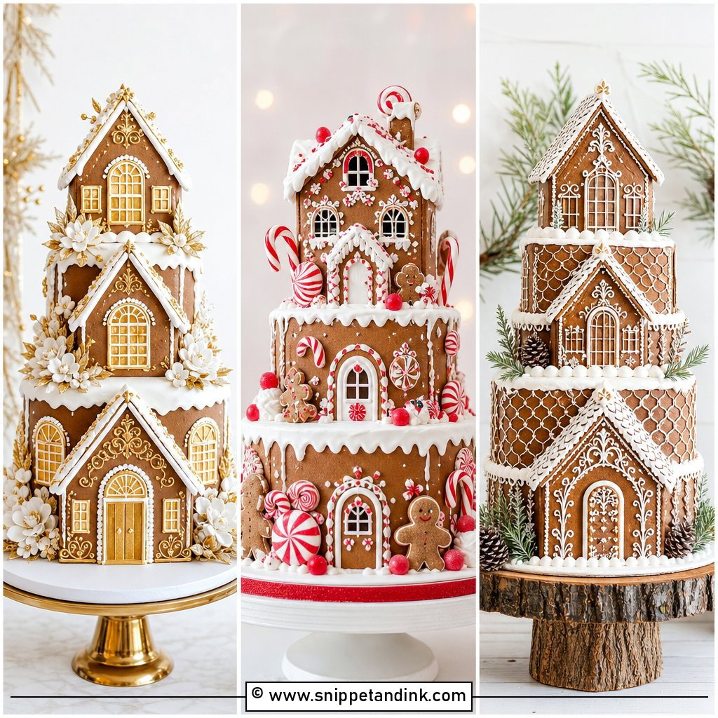 20 Gingerbread House Wedding Cake Ideas for Festive Magic