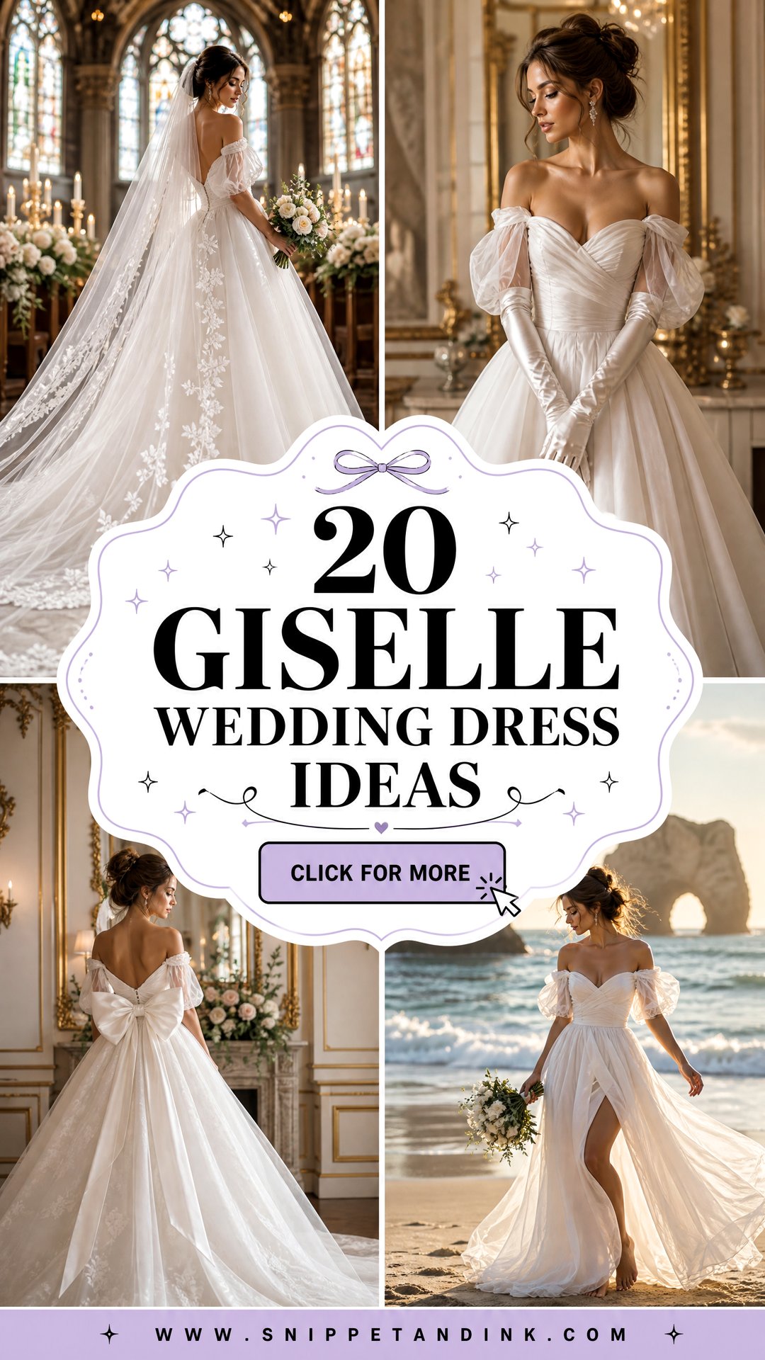 20 Giselle Wedding Dress Ideas for an Elegant Storybook Look - 20 Giselle Wedding Dress Ideas for an Elegant Storybook Look