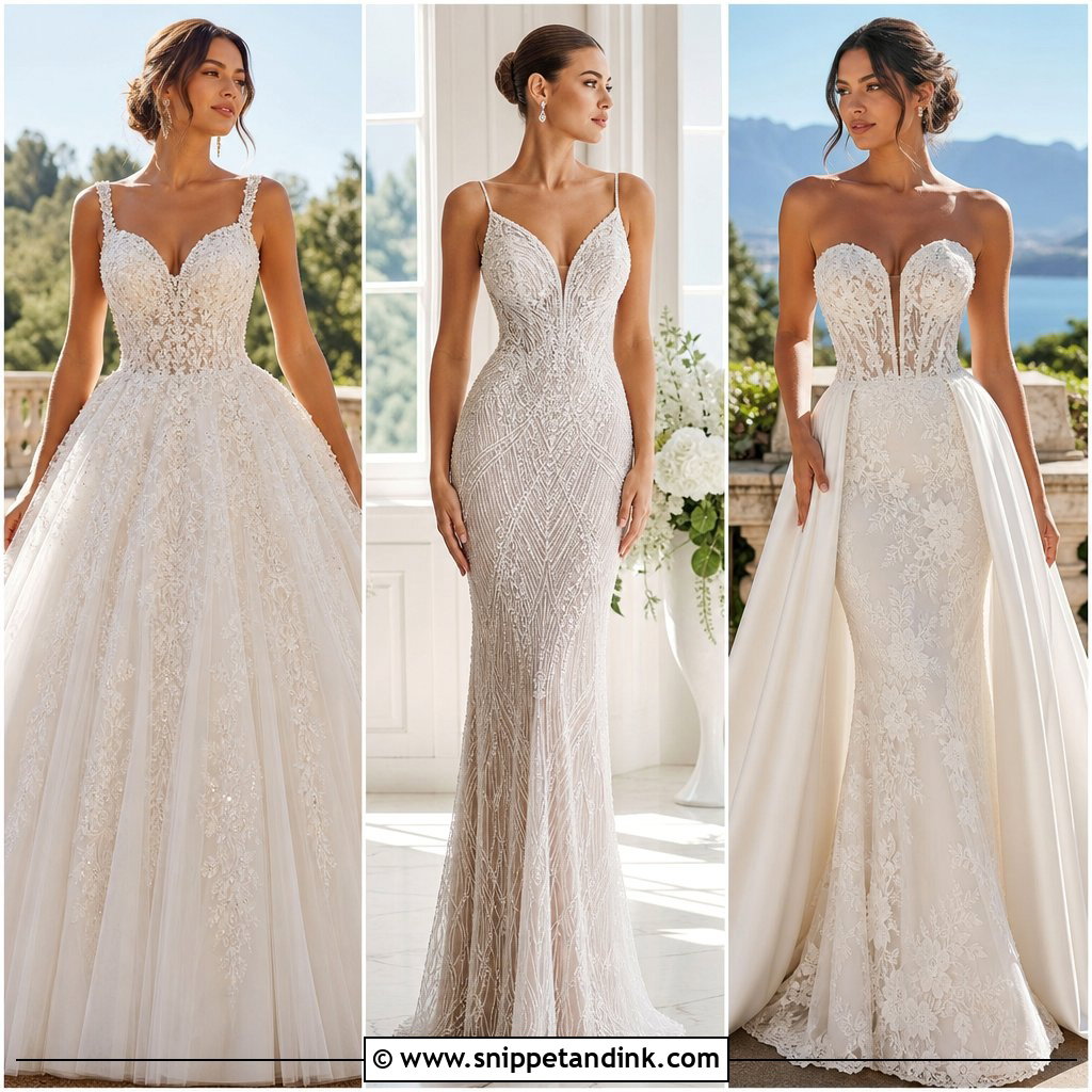 20 Glam Wedding Dresses Made for a Dazzling Bridal Entrance