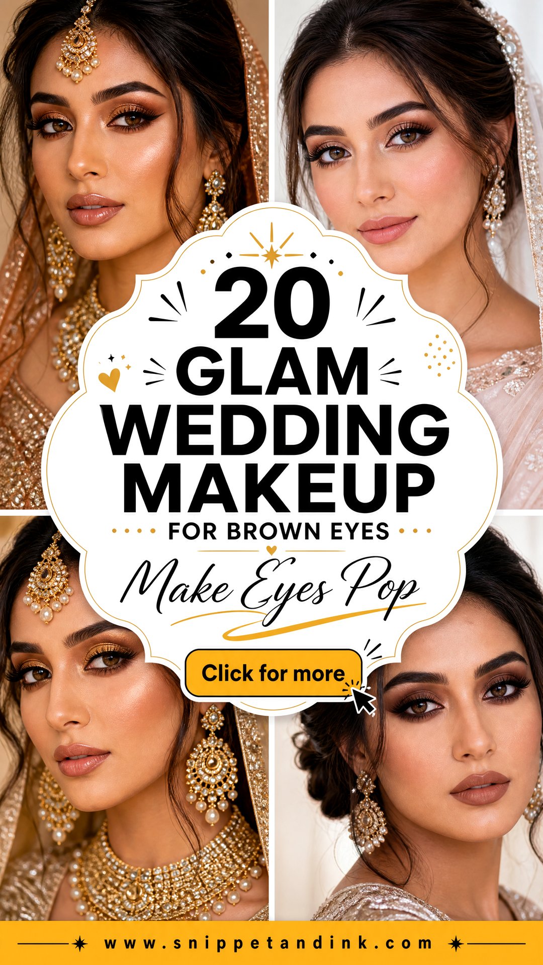20 Glam Wedding Makeup for Brown Eyes to Make Them Pop - 20 Glam Wedding Makeup for Brown Eyes to Make Them Pop