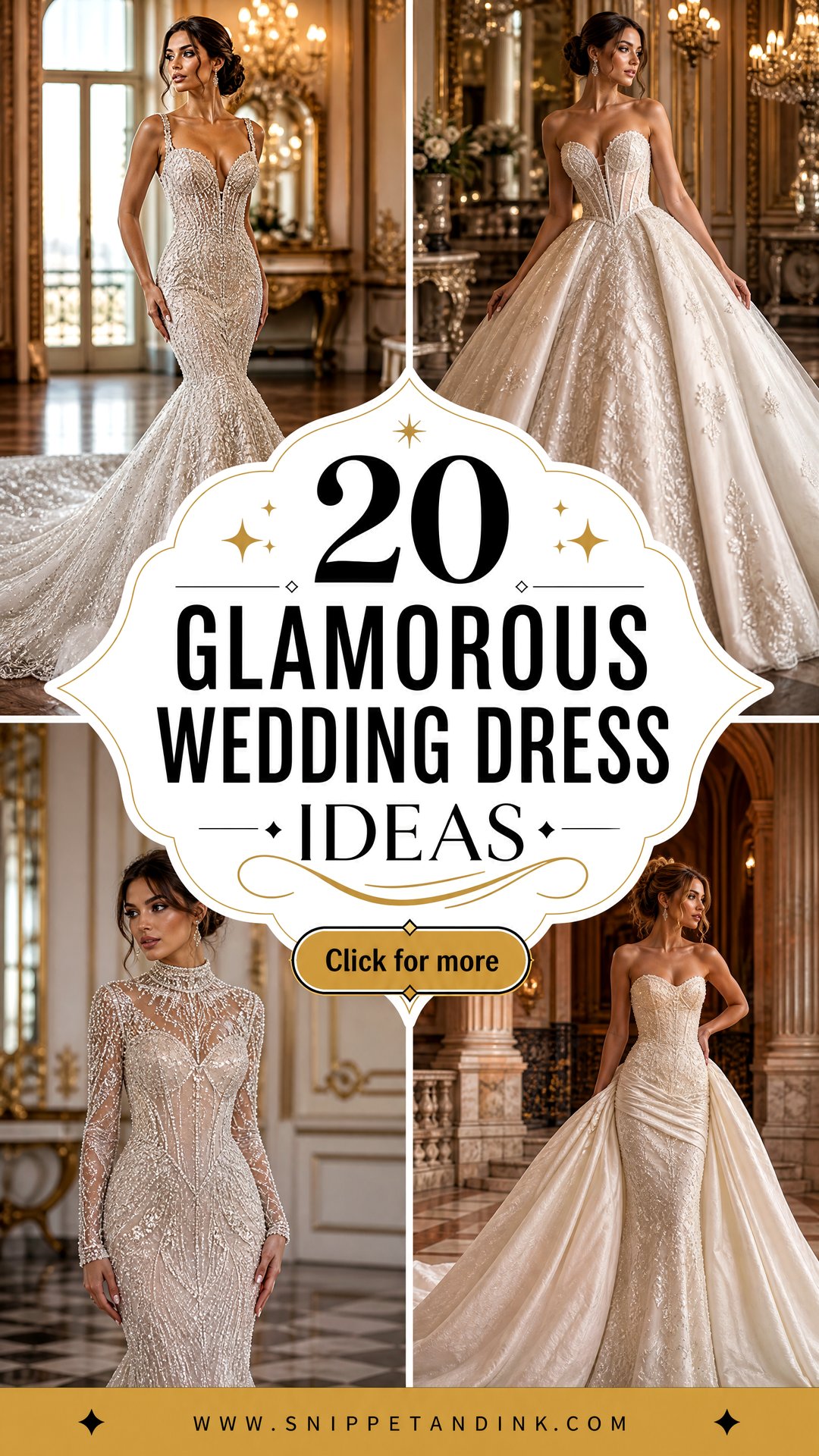 20 Glamorous Wedding Dress Ideas for a Luxe Bridal Look - 20 Glamorous Wedding Dress Ideas for a Luxe Bridal Look