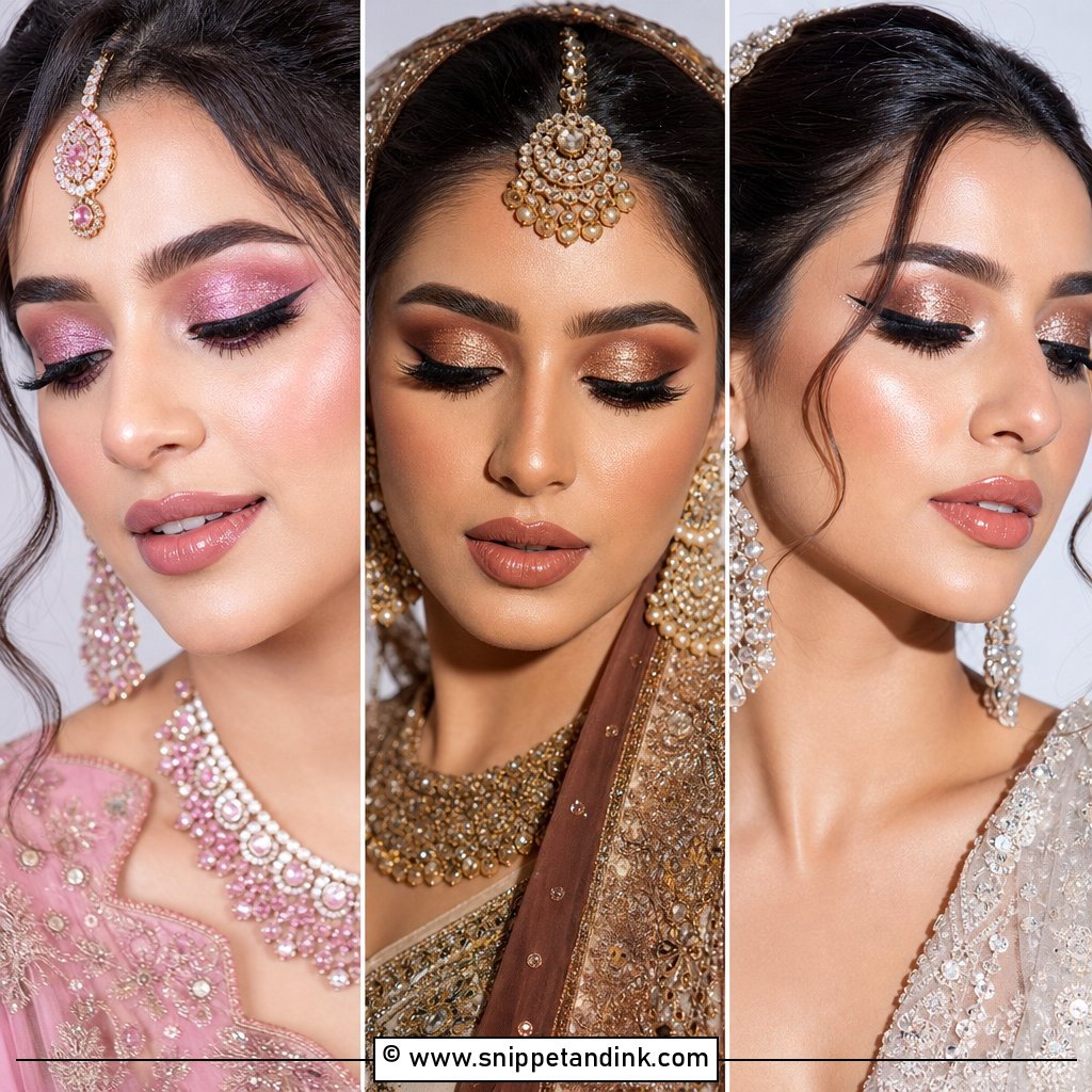 20 Glitter Bridal Makeup Ideas for a Dazzling Aisle Glow