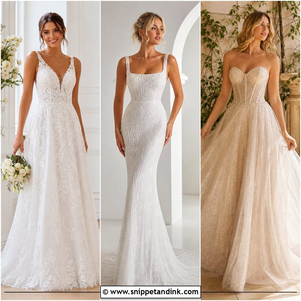 20 Glitter Sparkle Wedding Dress Ideas That Shine All Night
