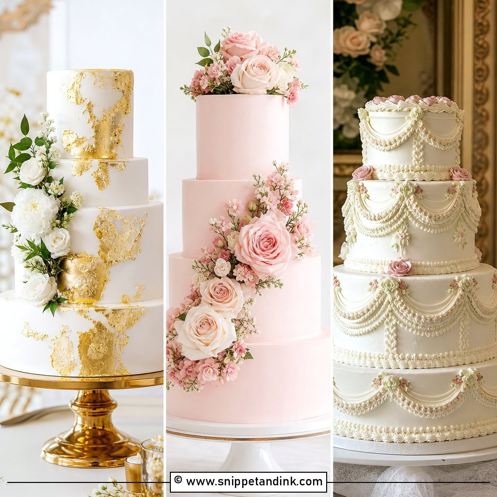 20 Glitz and Glam Cake Ideas for Wedding With Wow Factor