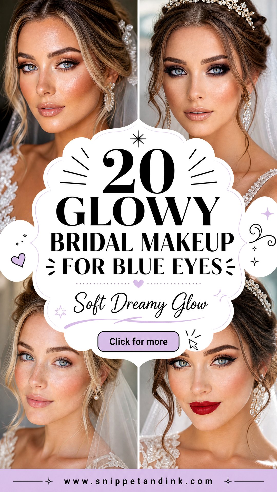 20 Glowy Bridal Makeup for Blue Eyes for a Soft Dreamy Glow - 20 Glowy Bridal Makeup for Blue Eyes for a Soft Dreamy Glow