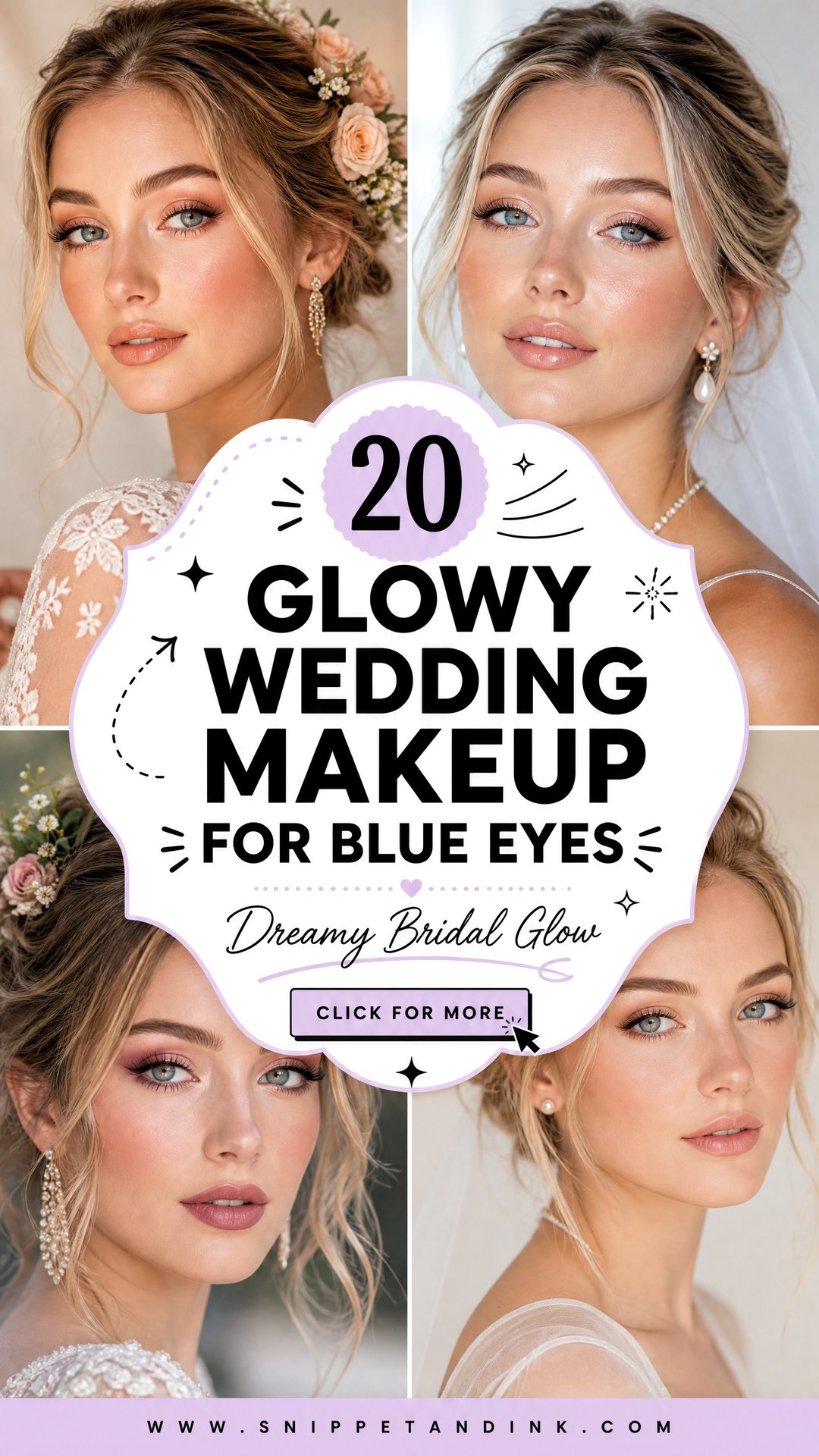 20 Glowy Wedding Makeup for Blue Eyes That Looks Dreamy - 20 Glowy Wedding Makeup for Blue Eyes That Looks Dreamy