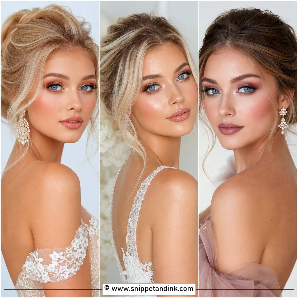 20 Glowy Wedding Makeup for Blue Eyes That Looks Dreamy