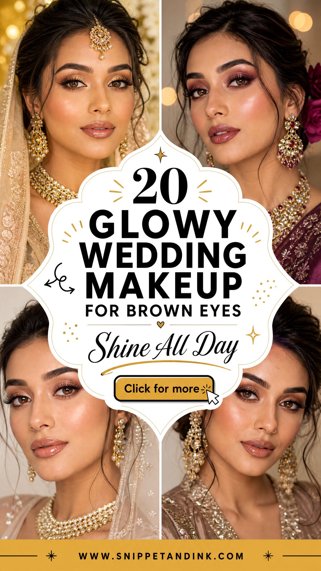 20 Glowy Wedding Makeup for Brown Eyes to Shine All Day - 20 Glowy Wedding Makeup for Brown Eyes to Shine All Day