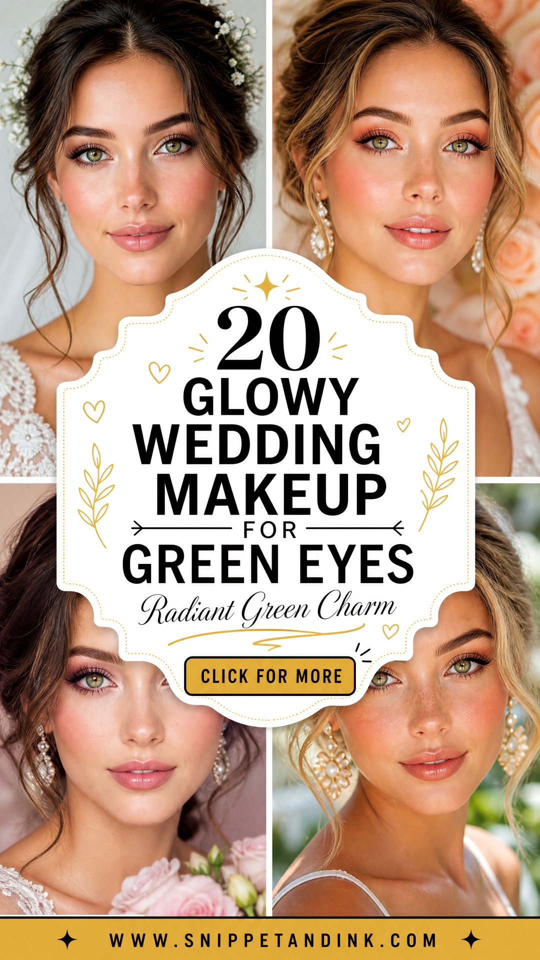 20 Glowy Wedding Makeup for Green Eyes With Radiant Charm - 20 Glowy Wedding Makeup for Green Eyes With Radiant Charm