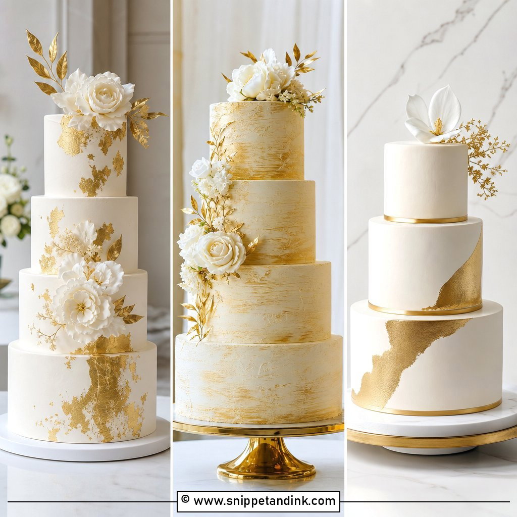20 Gold Themed Cake Ideas for Wedding With Luxe Details