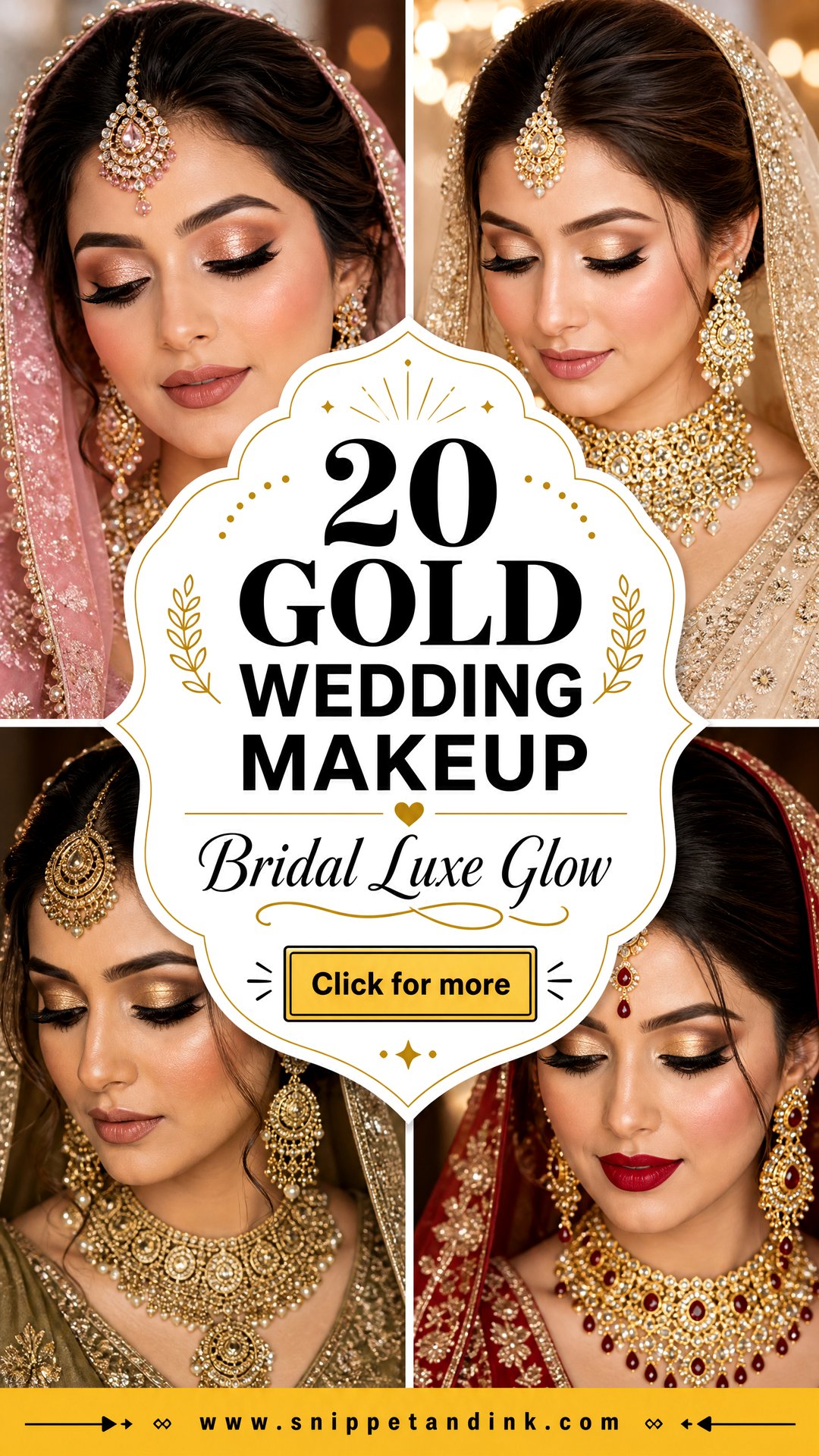 20 Gold Wedding Makeup Brides Will Love for a Luxe Glow - 20 Gold Wedding Makeup Brides Will Love for a Luxe Glow