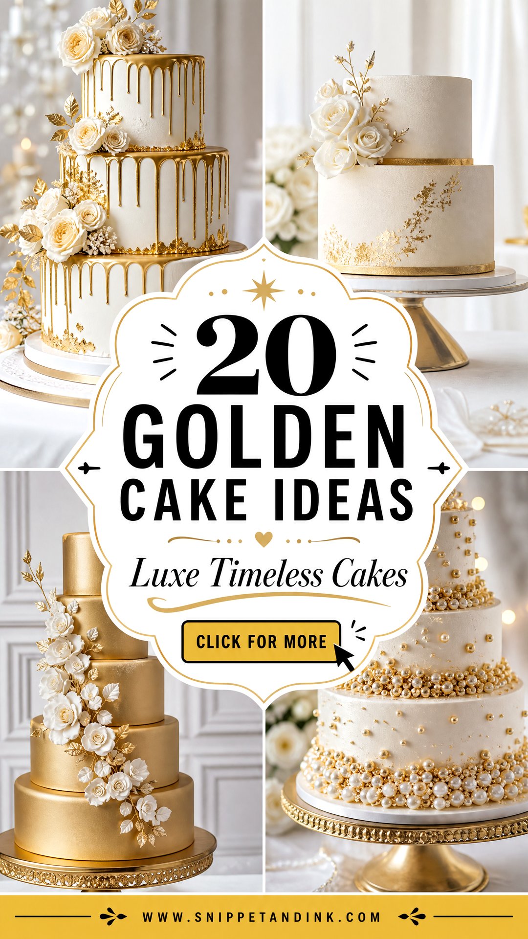 20 Golden Cake Ideas for Wedding That Feel Luxe and Timeless - 20 Golden Cake Ideas for Wedding That Feel Luxe and Timeless