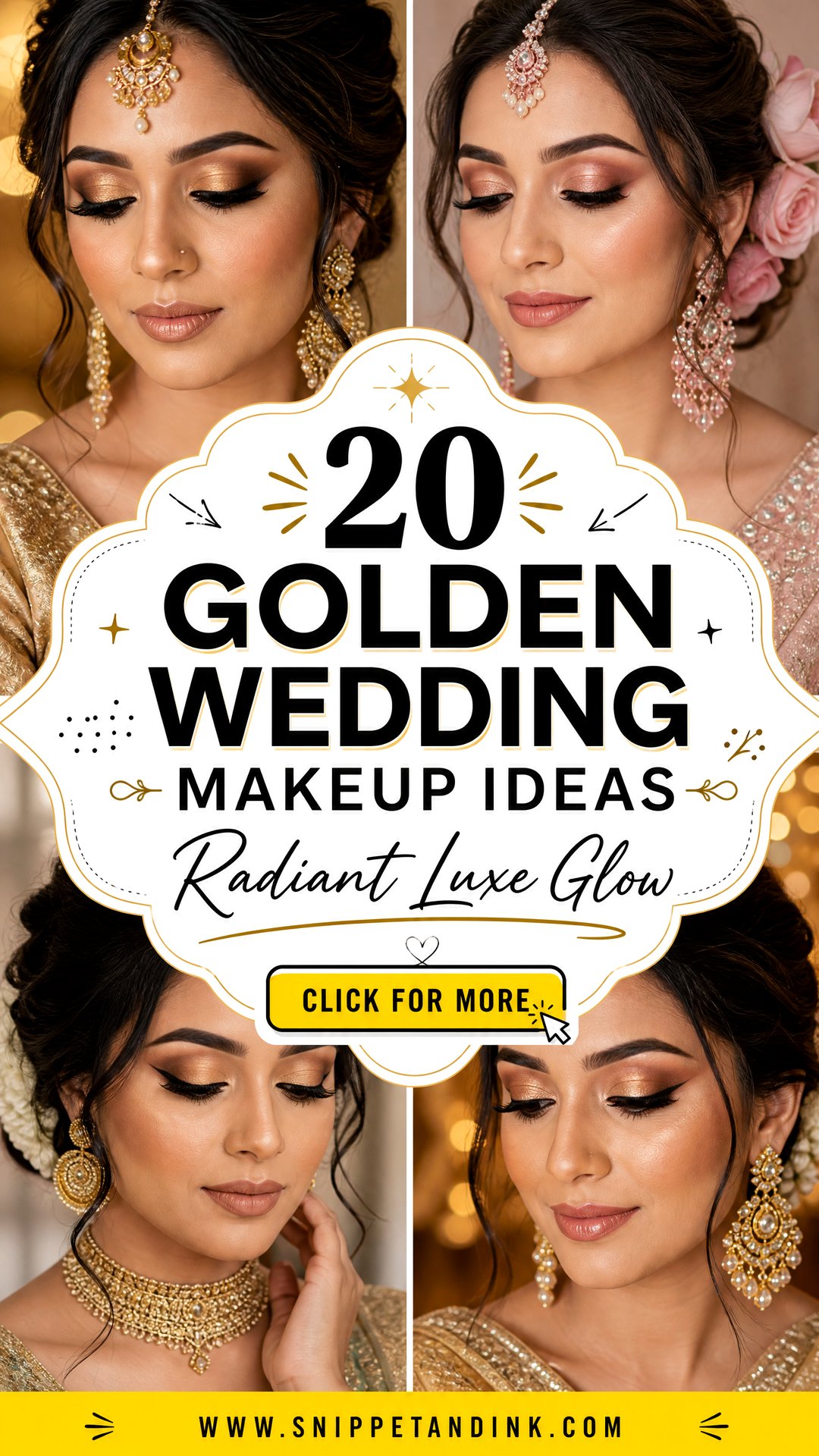 20 Golden Wedding Makeup Ideas for a Radiant Luxe Glow - 20 Golden Wedding Makeup Ideas for a Radiant Luxe Glow