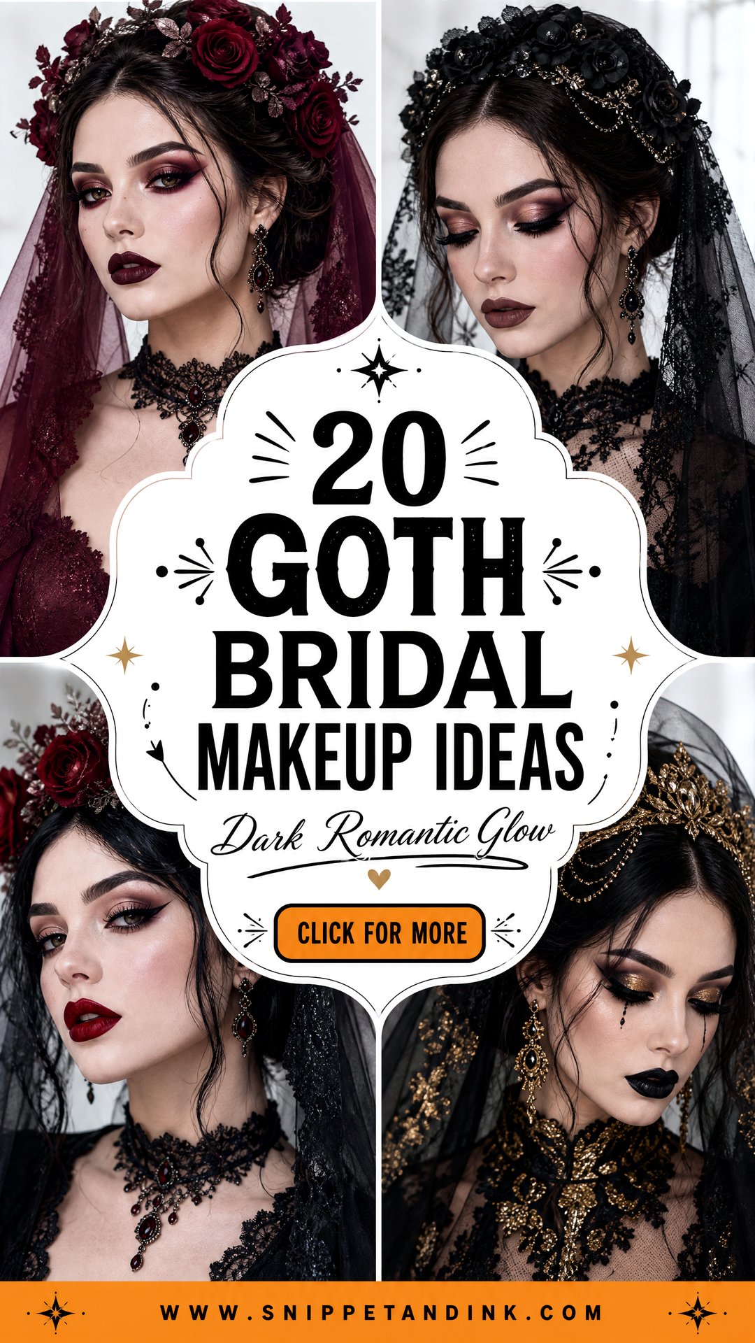 20 Goth Bridal Makeup Ideas for a Dark Romantic Glow Now - 20 Goth Bridal Makeup Ideas for a Dark Romantic Glow Now