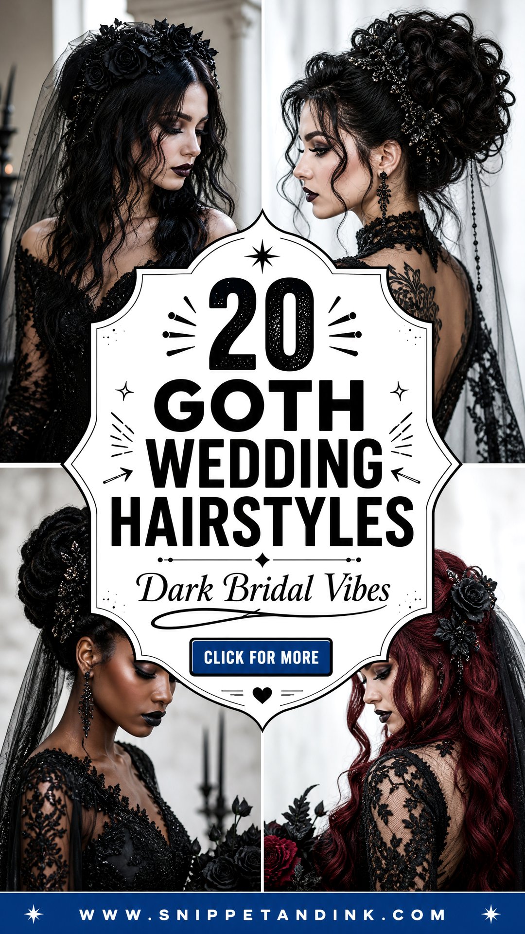20 Goth Wedding Hairstyles for Dark Romantic Bridal Vibes - 20 Goth Wedding Hairstyles for Dark Romantic Bridal Vibes