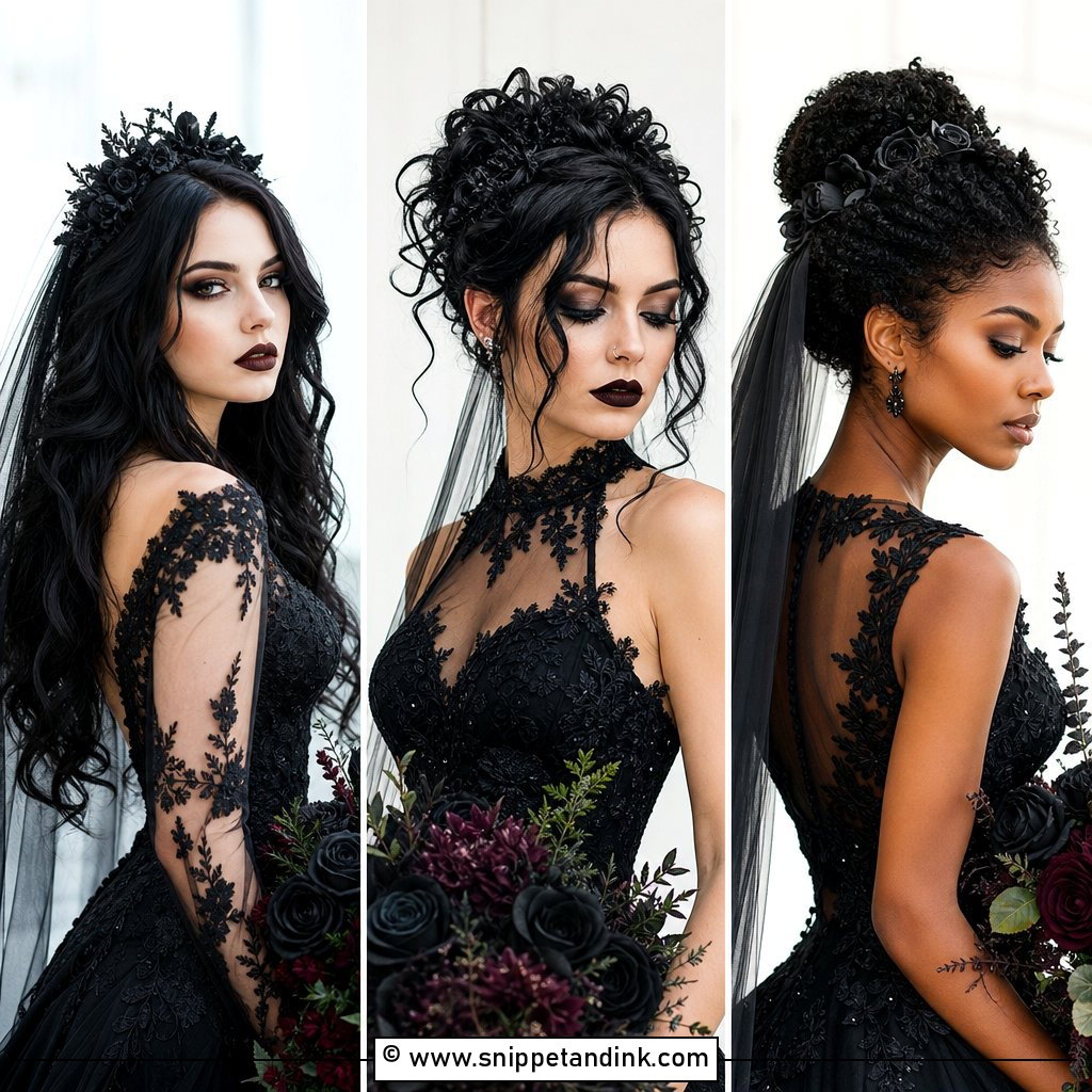 20 Goth Wedding Hairstyles for Dark Romantic Bridal Vibes