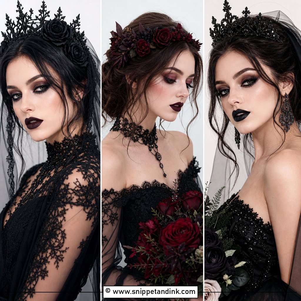 20 Gothic Wedding Makeup Brides Need for Dramatic Beauty