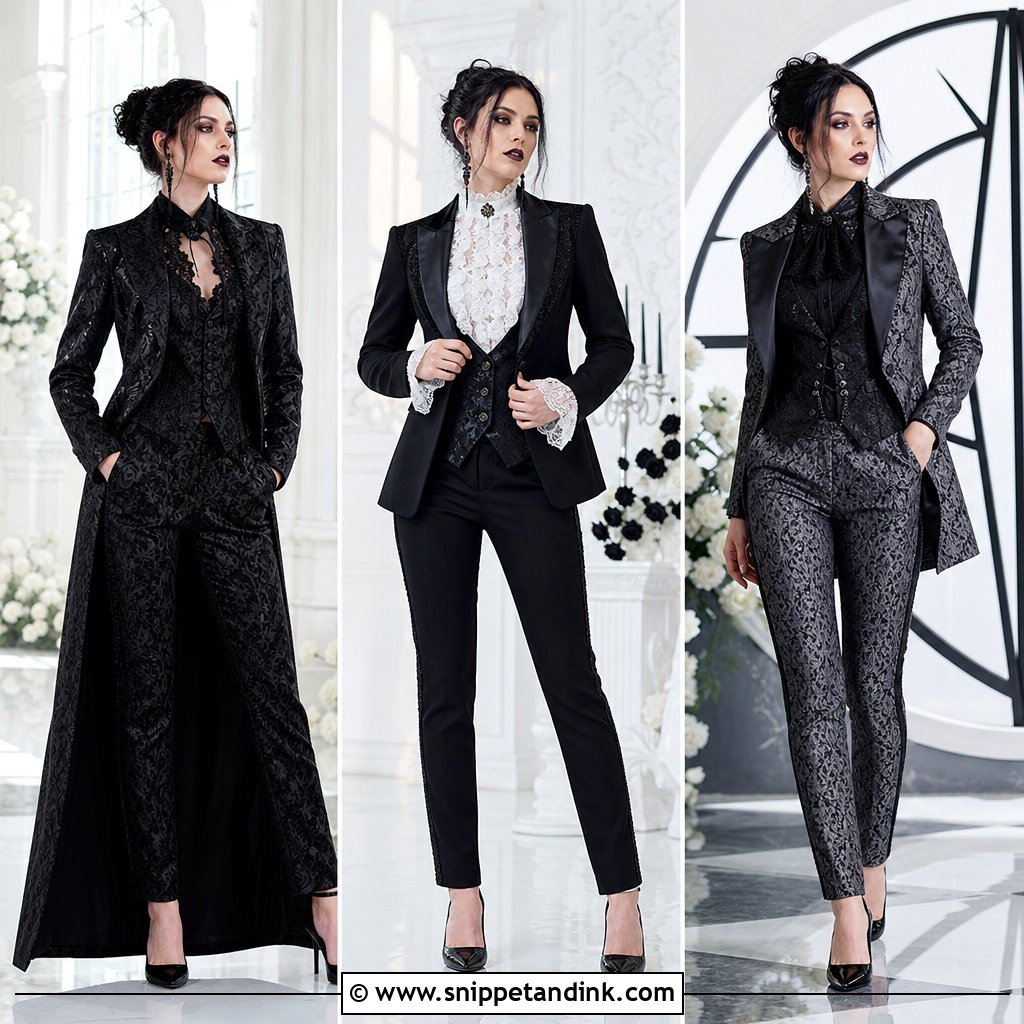 20 Gothic Wedding Suit Ideas for Darkly Romantic Couples