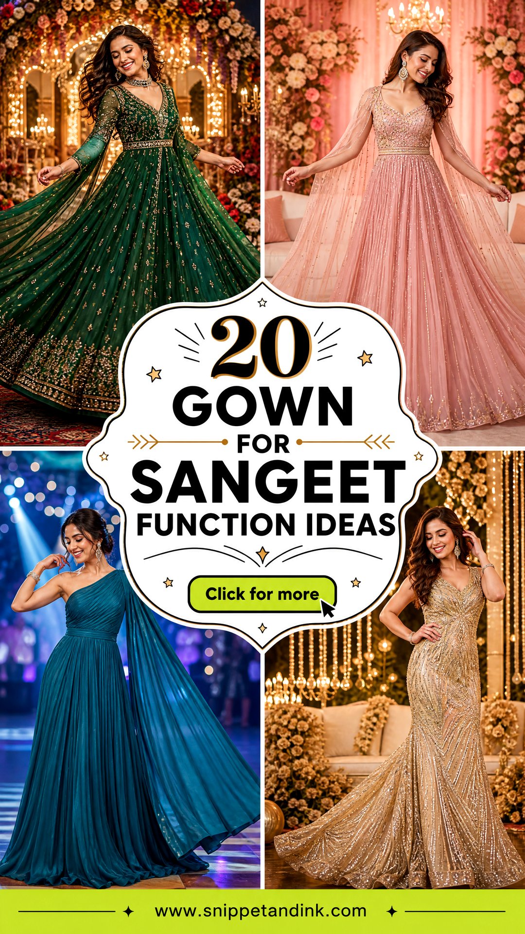 20 Gown for Sangeet Function Ideas for a Dazzling Celebration - 20 Gown for Sangeet Function Ideas for a Dazzling Celebration