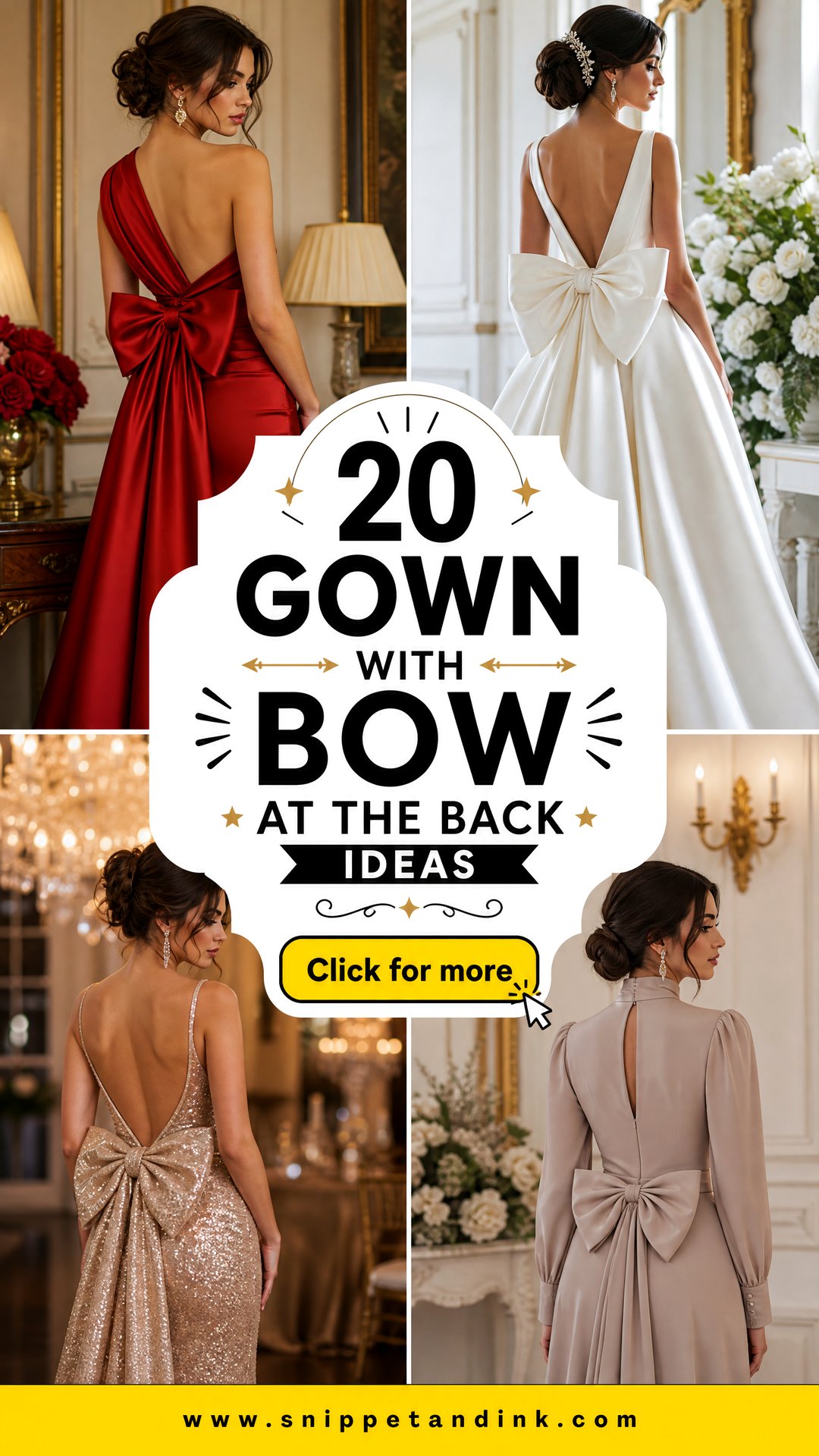 20 Gown with Bow At the Back Ideas for a Chic Bridal Look - 20 Gown with Bow At the Back Ideas for a Chic Bridal Look