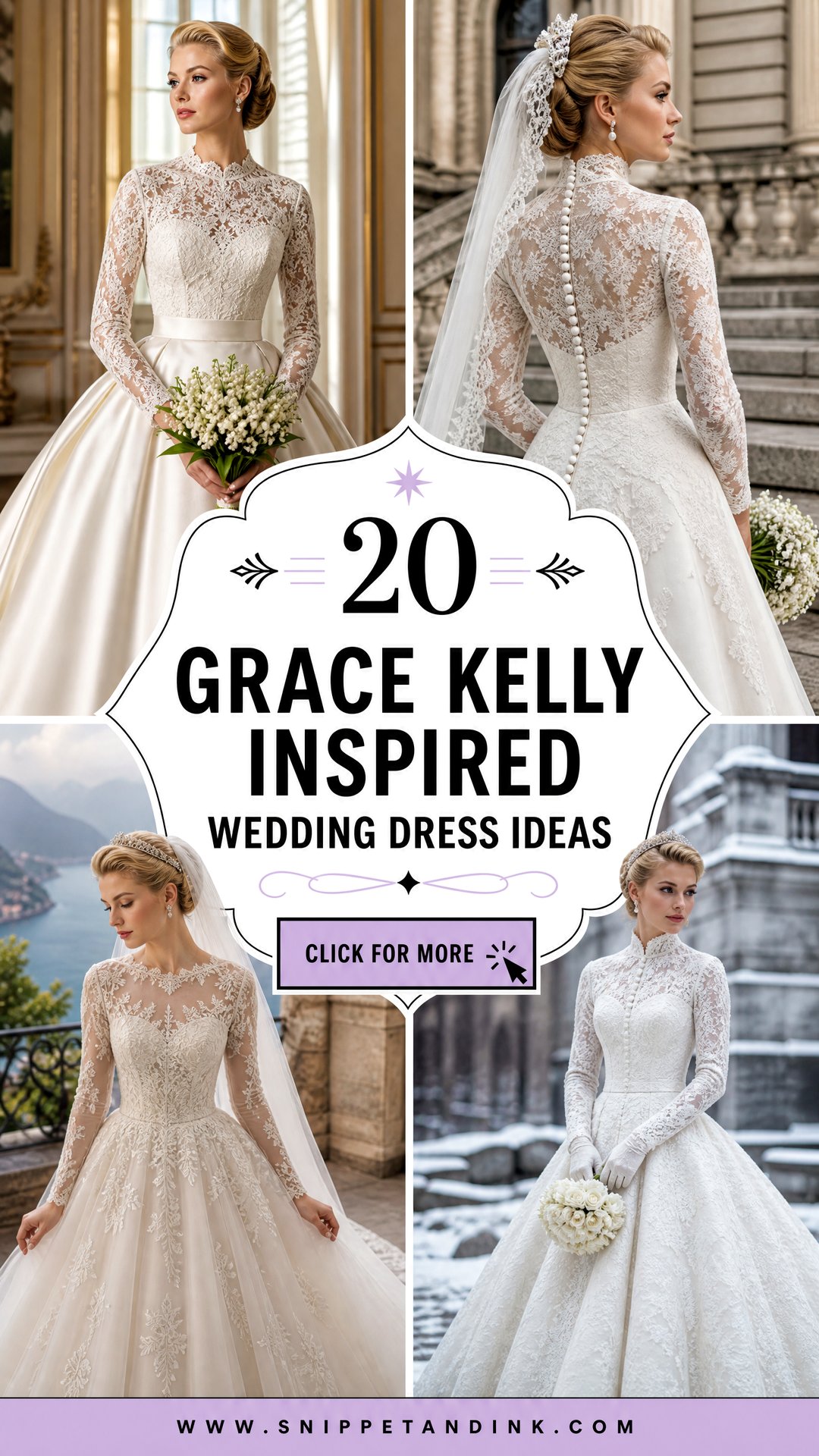 20 Grace Kelly Inspired Wedding Dress Ideas for Timeless Brides - 20 Grace Kelly Inspired Wedding Dress Ideas for Timeless Brides