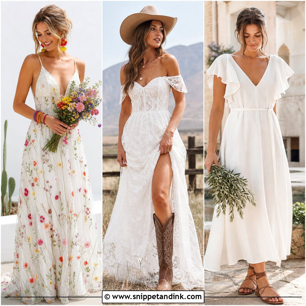 20 Granola Wedding Dress Ideas for Free-Spirited Brides